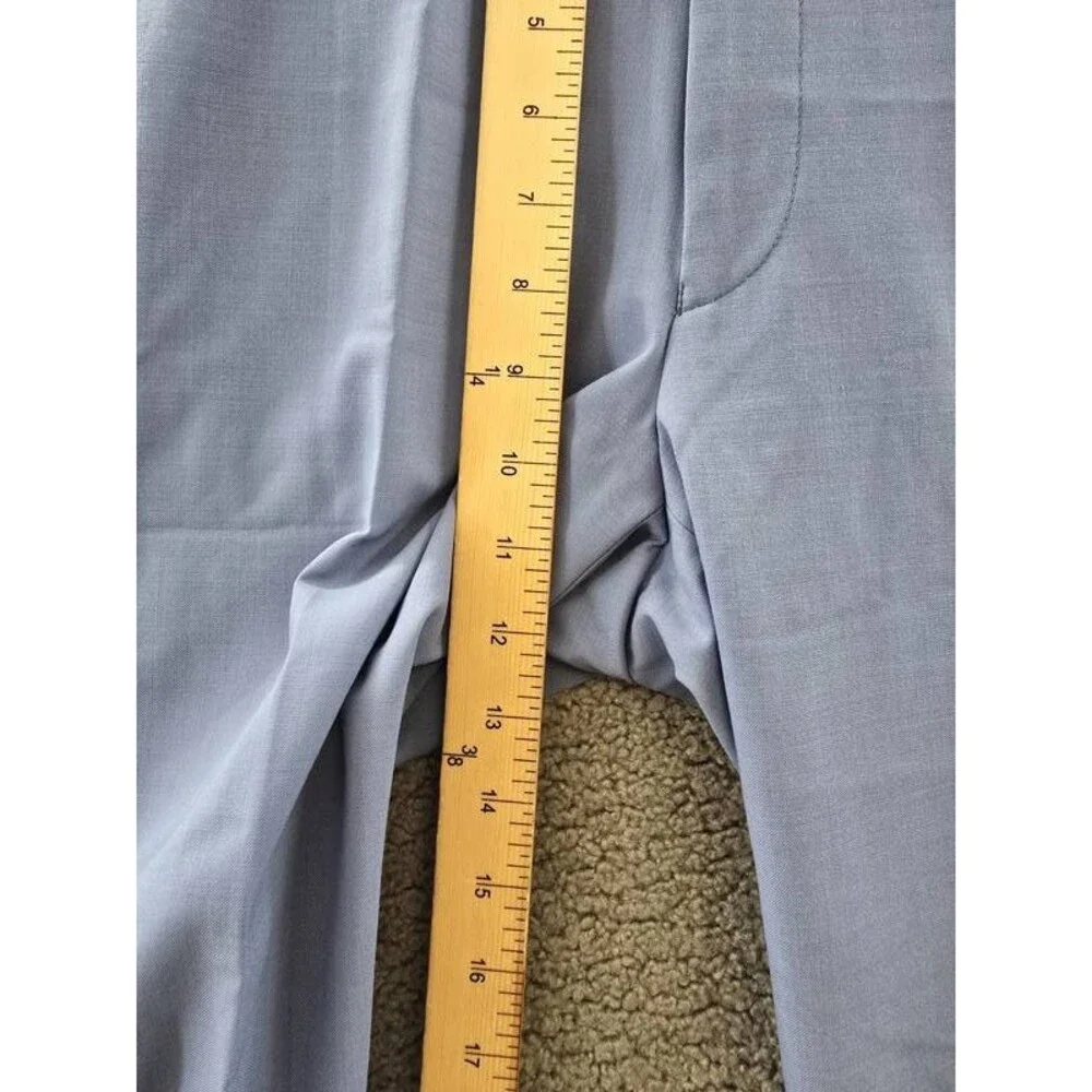 Bar III Slim Fit Dress Pants Men's 30Wx32L Light Blue Wool Blend Zip/Button